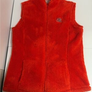 Women's Bright Orange Fleece Vest